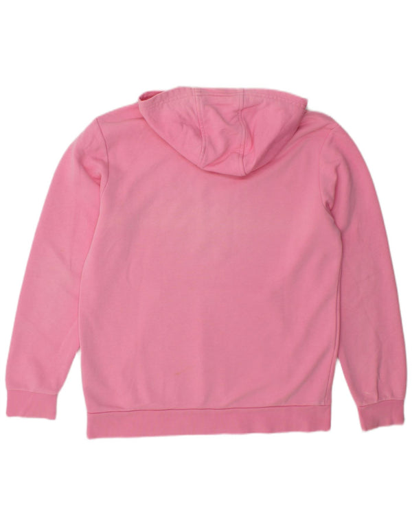 Adidas Boys Graphic Hoodie Jumper 13-14 Years Pink Cotton