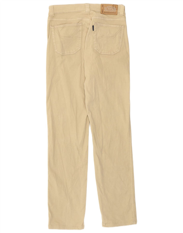 Jeckerson Mens Tapered Jeans W31 L31 Beige Cotton