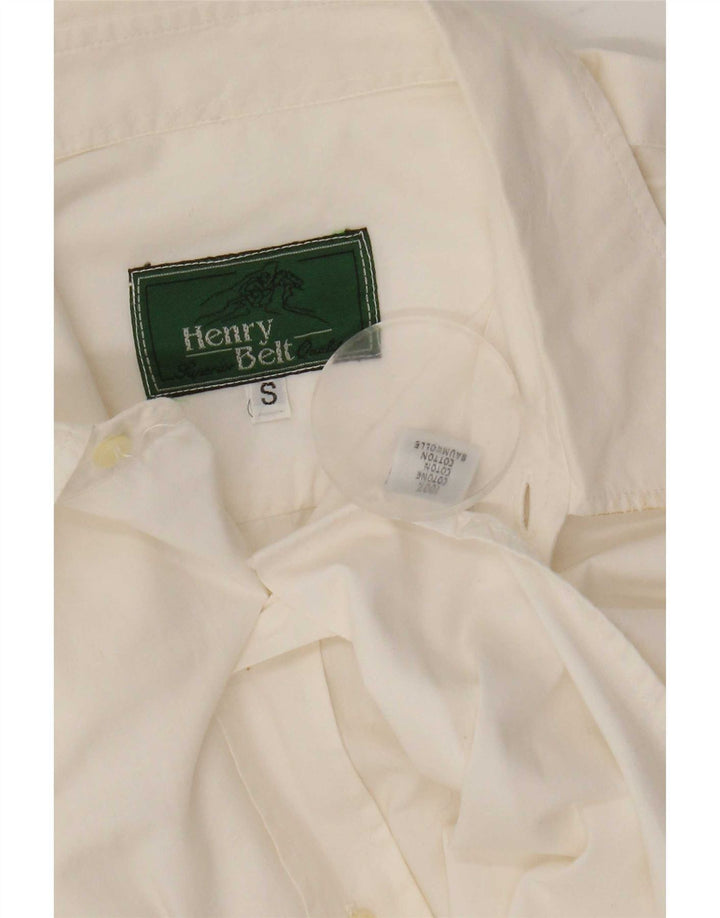 Vintage Mens Shirt Small White Cotton