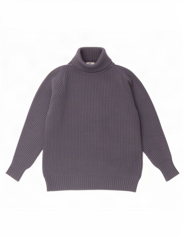 Zara Womens Roll Neck Jumper Sweater UK 10 Small Grey