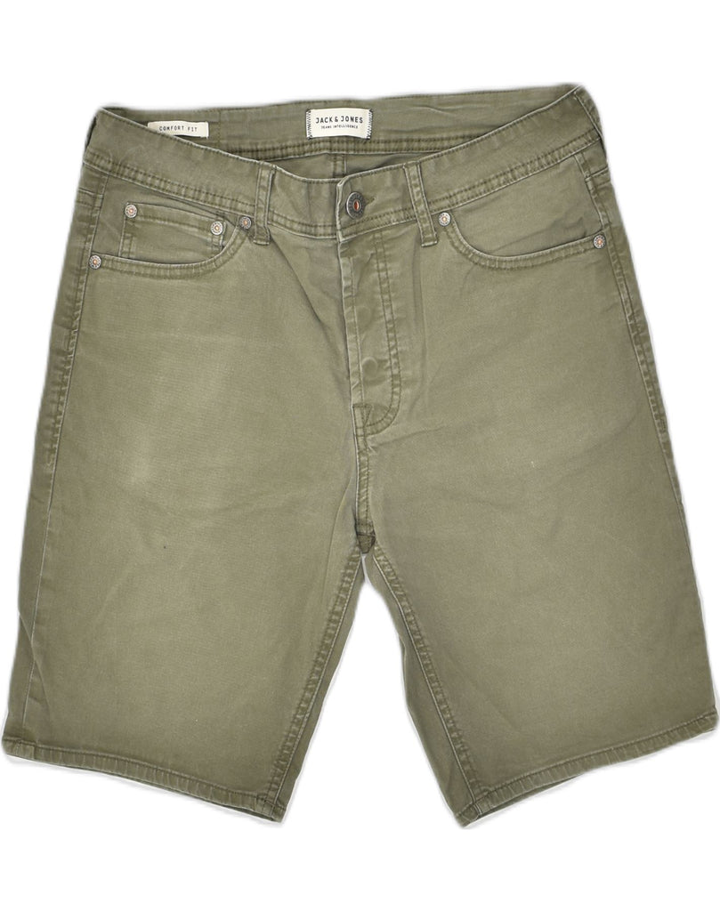 JACK & JONES Mens Comfort Fit Denim Shorts W30 Medium  Khaki Cotton | Vintage Jack & Jones | Thrift | Second-Hand Jack & Jones | Used Clothing | Messina Hembry 