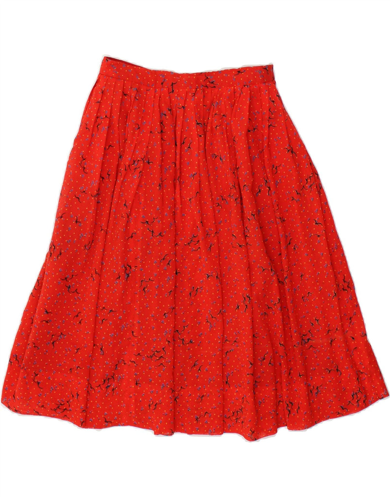 VINTAGE Womens Pleated Skirt W26 Small  Red Spotted | Vintage Vintage | Thrift | Second-Hand Vintage | Used Clothing | Messina Hembry 