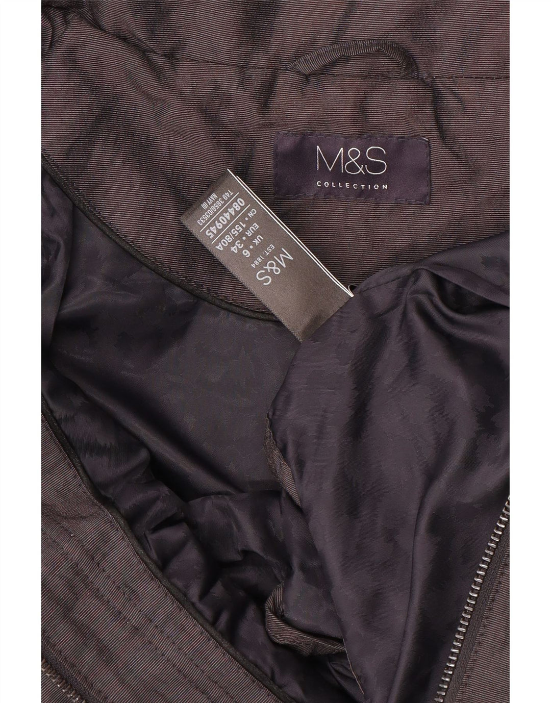 Marks & Spencer Womens Loose Fit Rain Jacket UK 6 XS  Navy Blue Polyamide