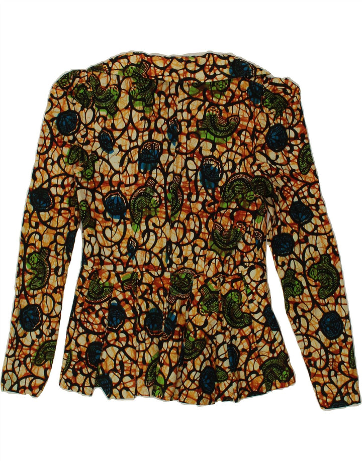 VINTAGE Womens Abstract Pattern Blazer Jacket UK 10 Small Multicoloured Vintage Vintage and Second-Hand Vintage from Messina Hembry 