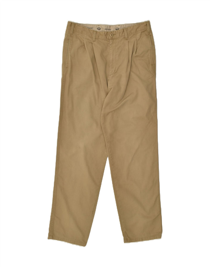 DOCKERS Mens Straight Chino Trousers W34 L34  Beige Cotton Vintage Dockers and Second-Hand Dockers from Messina Hembry 