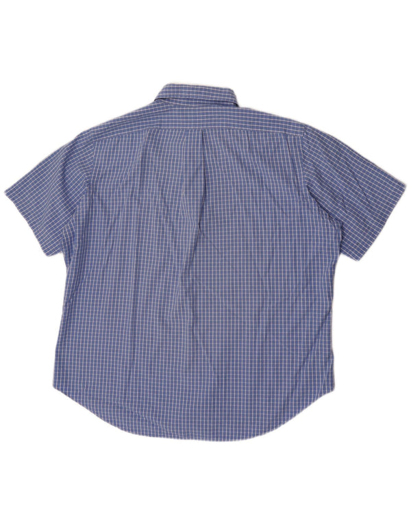 Ralph Lauren Mens Short Sleeve Classic Fit Shirt XL Blue Check