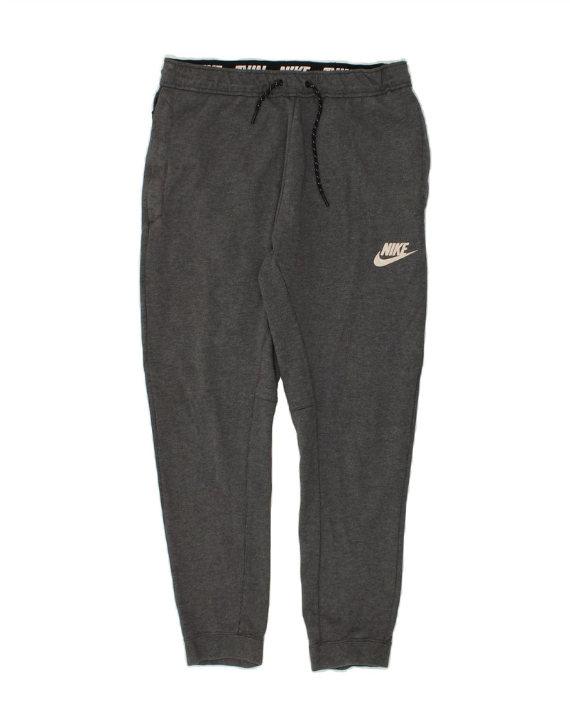 NIKE Mens Tracksuit Trousers Joggers Small Grey Cotton | Vintage Nike | Thrift | Second-Hand Nike | Used Clothing | Messina Hembry 