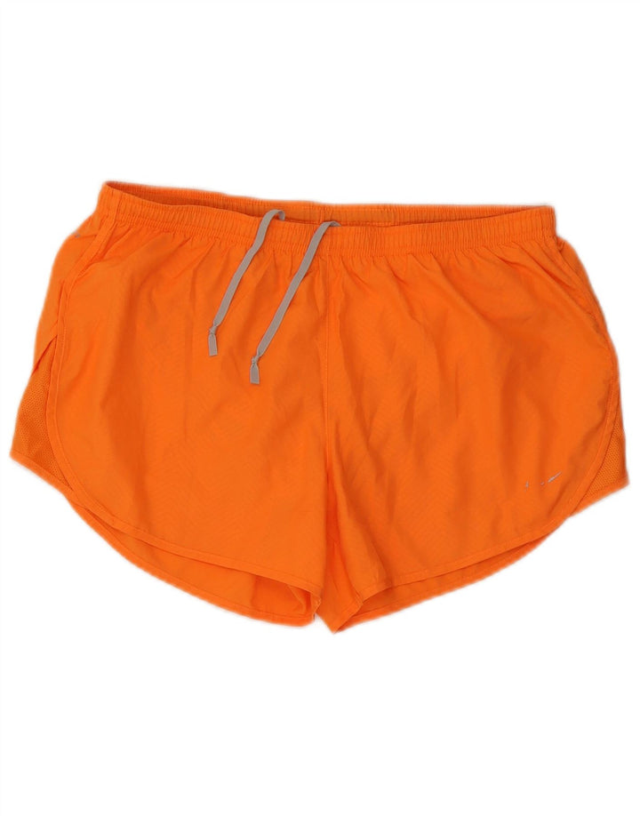 Nike Womens Dri Fit Sport Shorts UK 18 XL  Orange Polyester