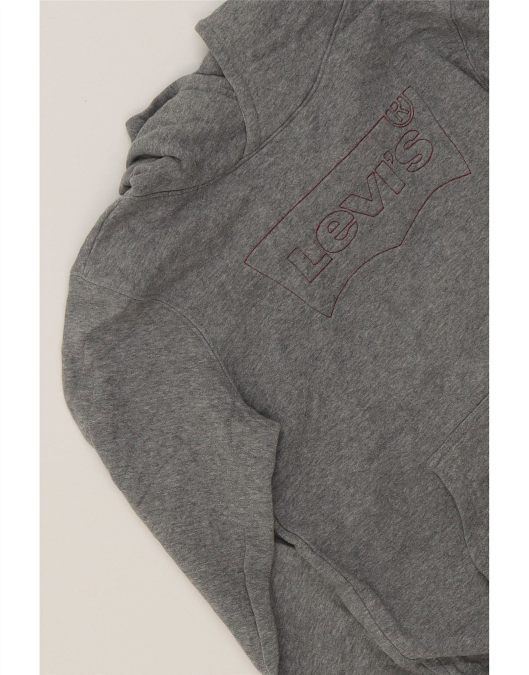 LEVI'S Boys Graphic Hoodie Jumper 15-16 Years Grey Vintage Levi's and Second-Hand Levi's from Messina Hembry 