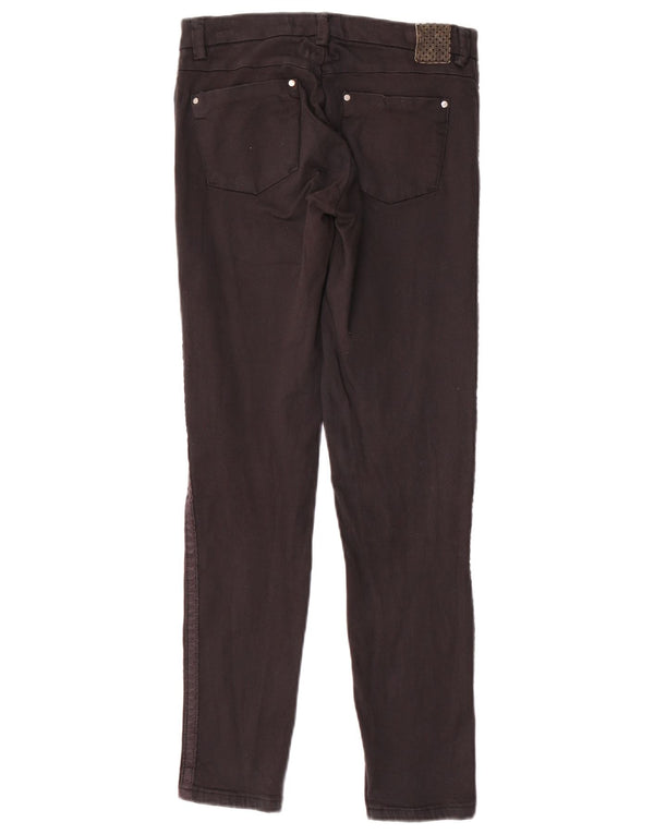 Zara Womens Slim Casual Trousers EU 36 XS W26 L28 Black Cotton