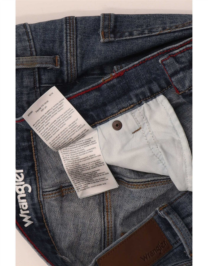 Wrangler Mens Slim Jeans W36 L32 Blue Cotton