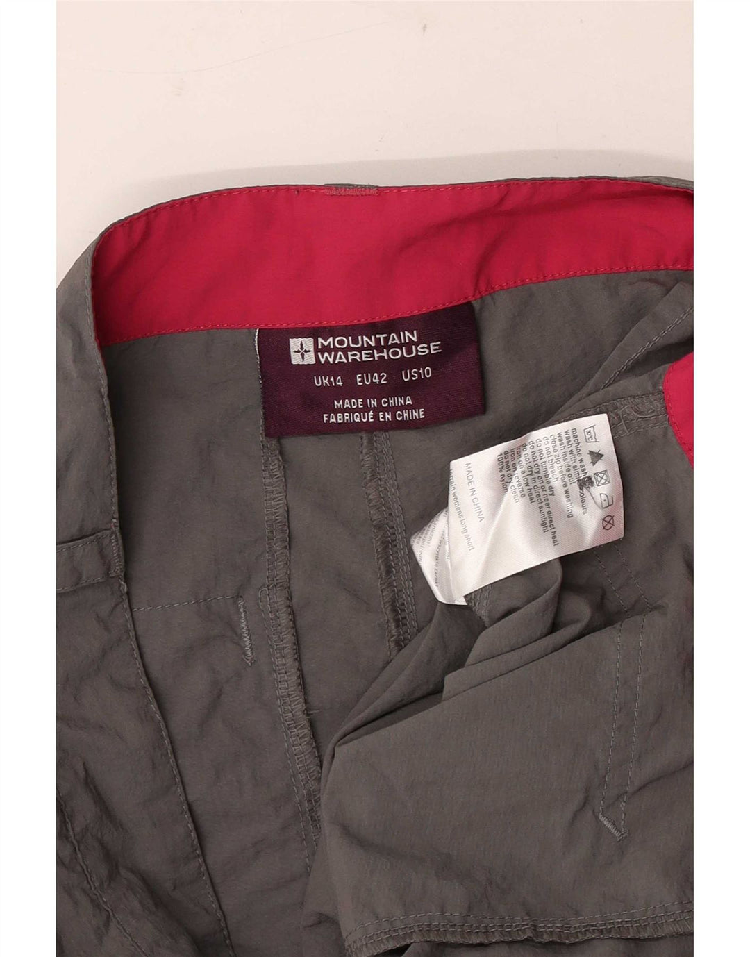 Mountain Warehouse Womens Cargo Shorts UK 14 Large W34 Grey Nylon