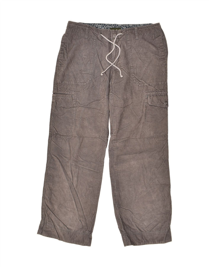 EDDIE BAUER Womens Cargo Corduroy Trousers US 10 Large W34 L30  Grey | Vintage Eddie Bauer | Thrift | Second-Hand Eddie Bauer | Used Clothing | Messina Hembry 