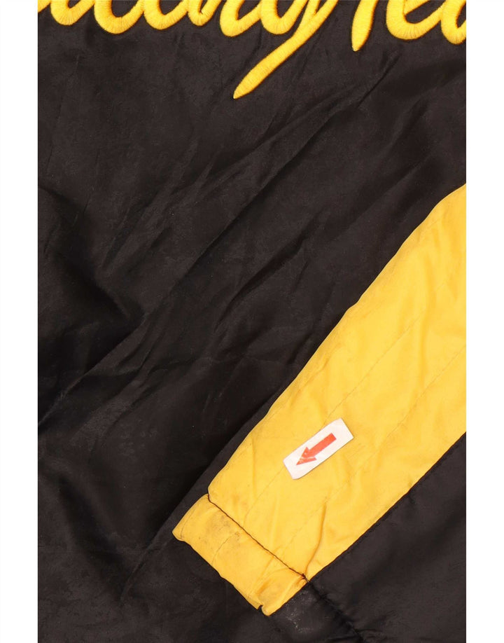 Vintage Mens Graphic Windbreaker Jacket IT 56/58 3XL Black Colourblock