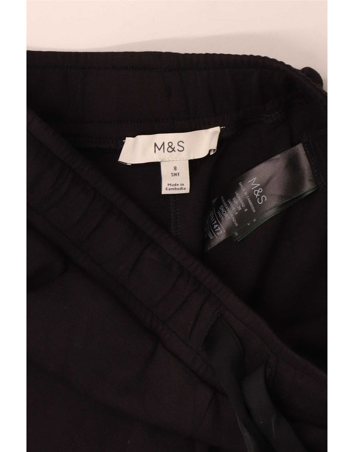 Marks & Spencer Womens Tracksuit Trousers Joggers UK 8 Small Black Viscose