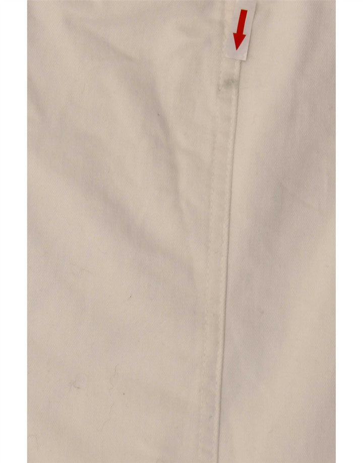 M&Co Womens Denim Skirt UK 10 Small W30 White Cotton