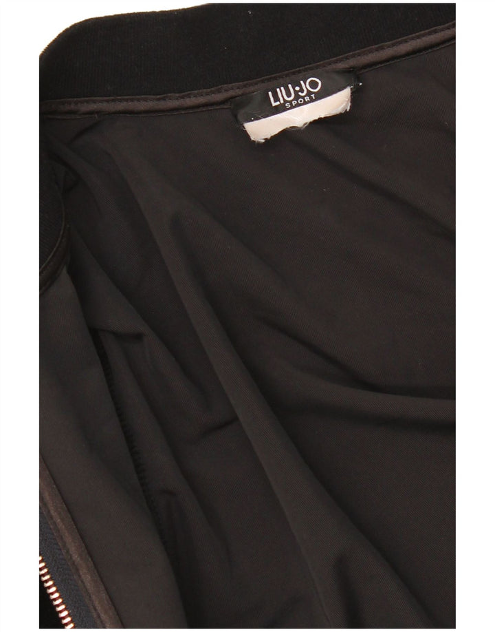 Liu Jo Womens Long Sleeve Velvet Jumpsuit UK 14 Medium  Black