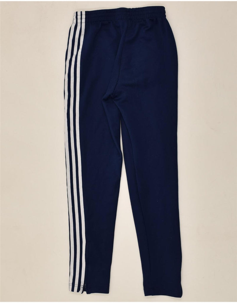 ADIDAS Girls Tracksuit Trousers 9-10 Years Navy Blue Polyester | Vintage Adidas | Thrift | Second-Hand Adidas | Used Clothing | Messina Hembry 