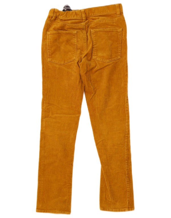Boden Boys Straight Corduroy Trousers 8-9 Years W24 L24 Yellow Cotton