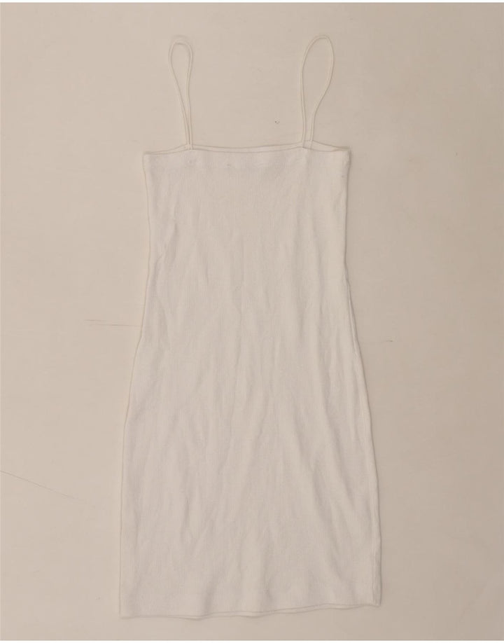 ZARA Womens Slip Dress UK 12 Medium White Vintage Zara and Second-Hand Zara from Messina Hembry 
