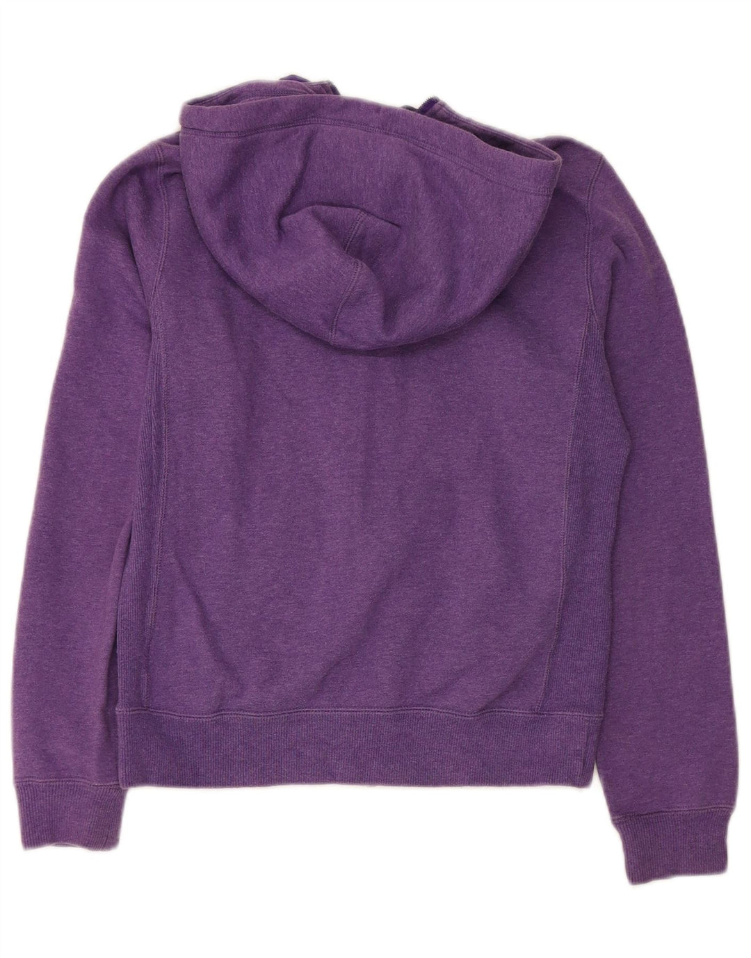 NIKE Womens Dri Fit Zip Hoodie Sweater UK 12 Medium Purple Cotton