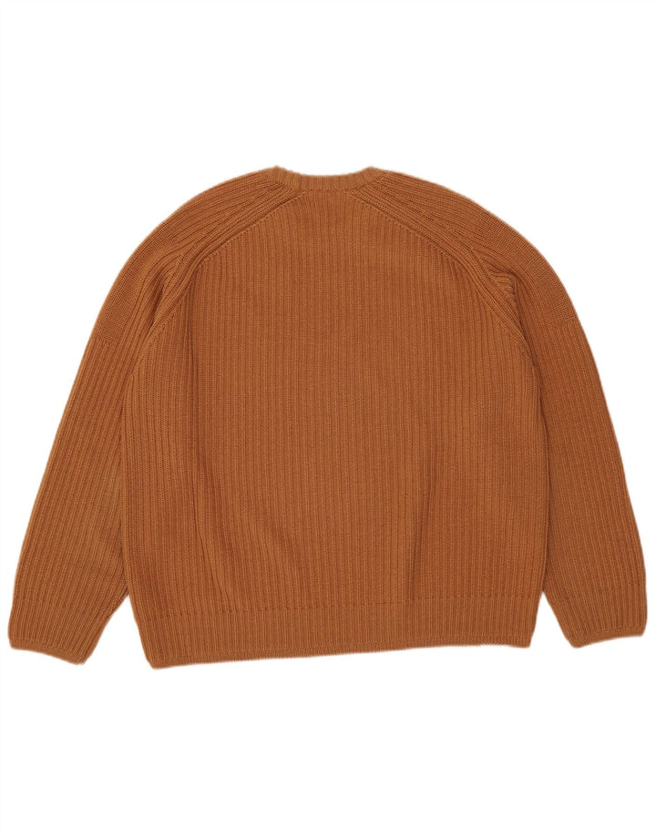 Joop Mens Crew Neck Jumper Sweater IT 50 Medium Brown Wool