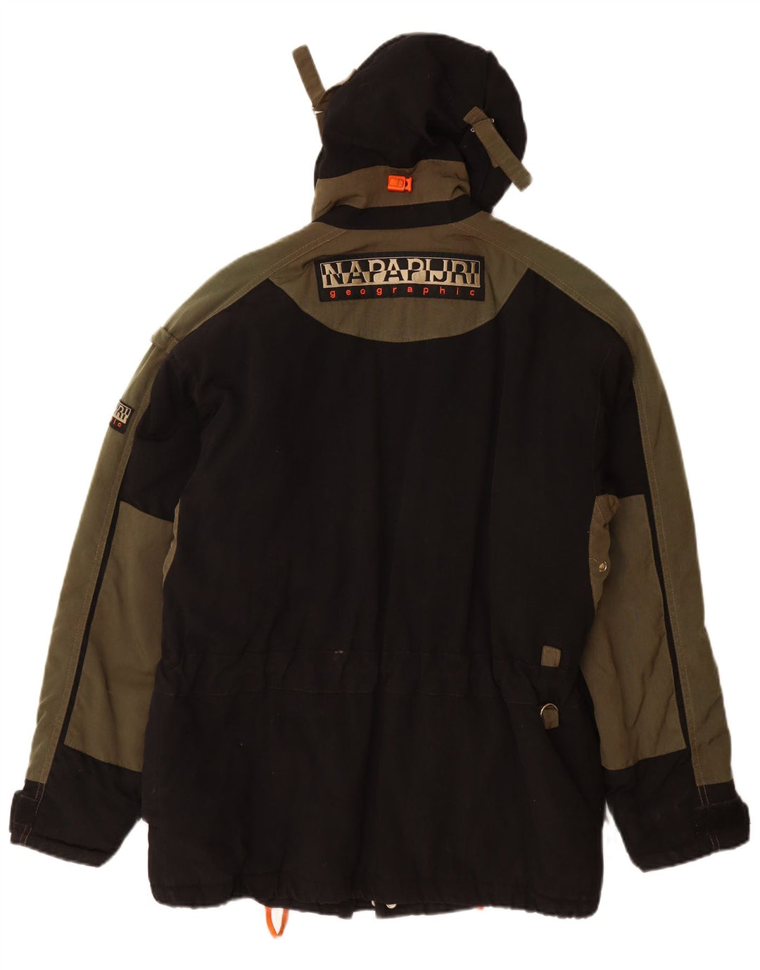 NAPAPIJRI Mens Hooded Windbreaker Jacket UK 38 Medium Black Polyamide