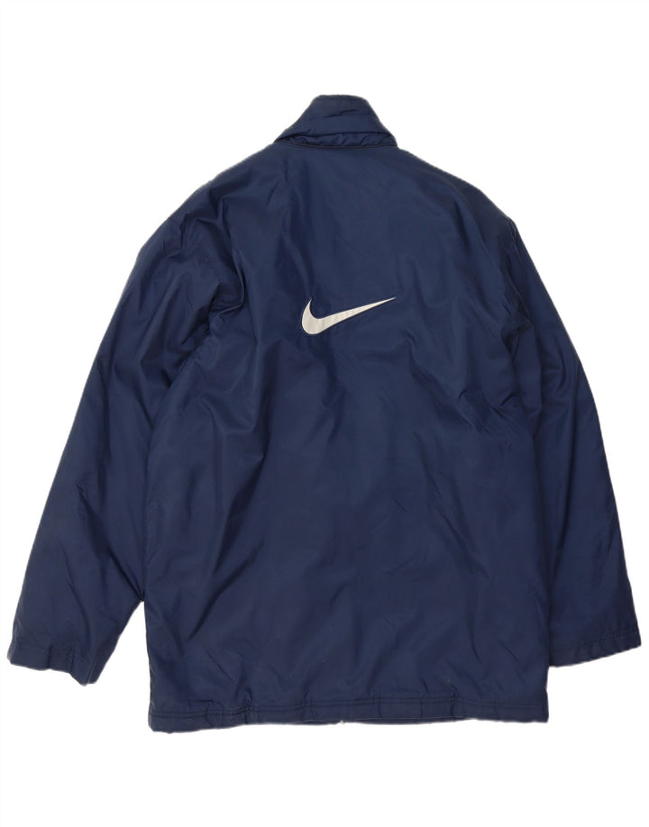 Nike Mens Graphic Windbreaker Jacket UK 38/41 Medium Navy Blue Nylon