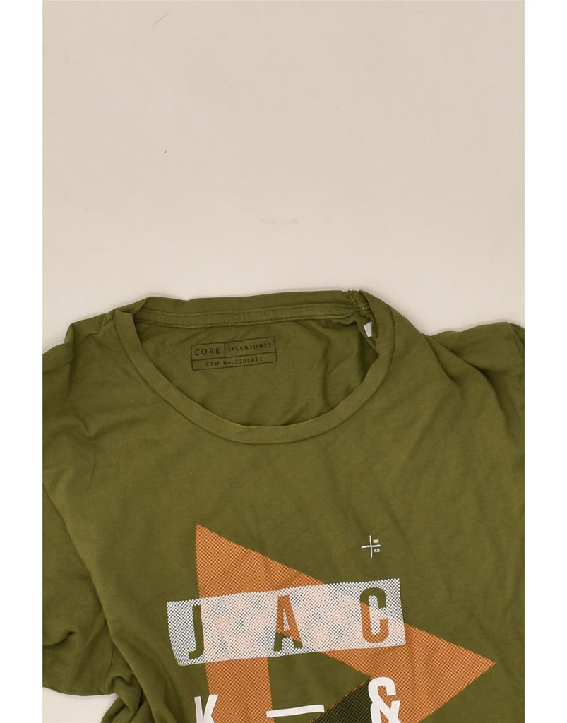 JACK & JONES Mens Graphic T-Shirt Top Large Khaki Cotton | Vintage Jack & Jones | Thrift | Second-Hand Jack & Jones | Used Clothing | Messina Hembry 