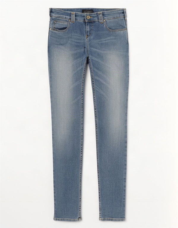 Armani Womens Skinny Jeans W27 L34 Blue Cotton