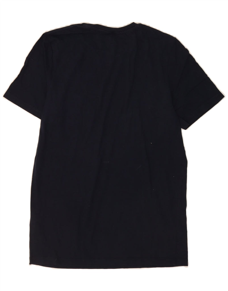 JACK & JONES Mens Graphic T-Shirt Top Large Navy Blue Cotton Vintage Jack & Jones and Second-Hand Jack & Jones from Messina Hembry 