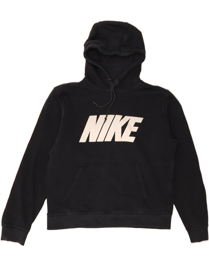 NIKE Mens Graphic Hoodie Jumper Medium Black Cotton Vintage Nike and Second-Hand Nike from Messina Hembry 