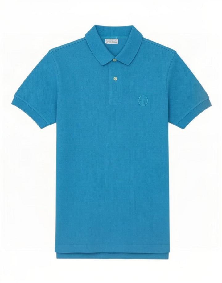 Sergio Tacchini Mens Polo Shirt Small Blue Cotton