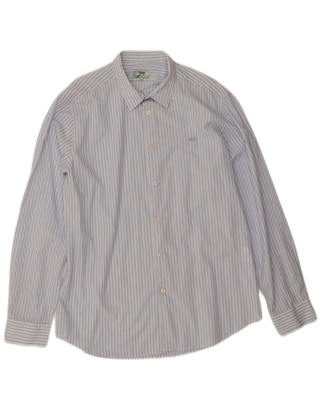 Carrera Mens Shirt XL Blue Striped Cotton