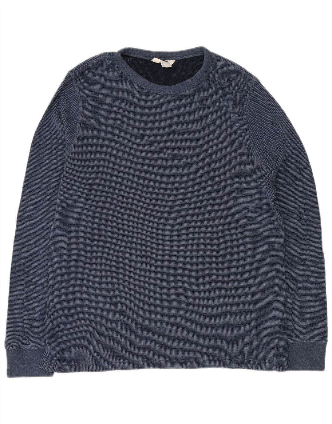 MARKS & SPENCER Mens Loose Fit Top Long Sleeve Medium Blue Cotton