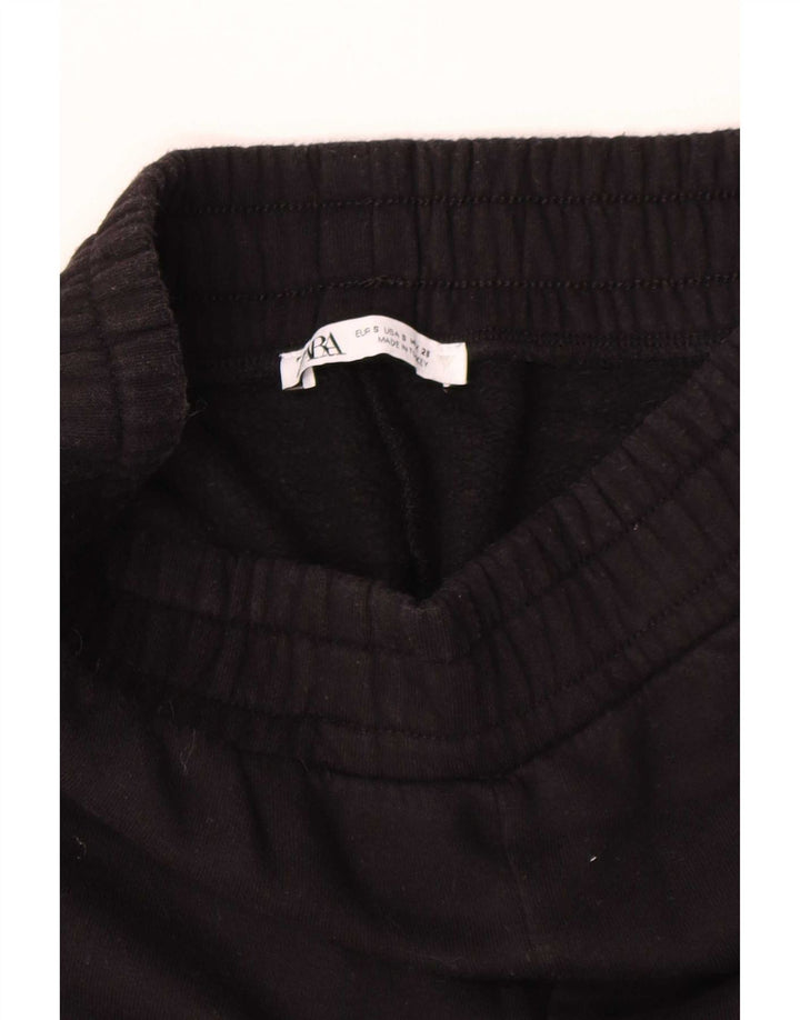 Zara Womens Capri Tracksuit Trousers UK 8 Small  Black