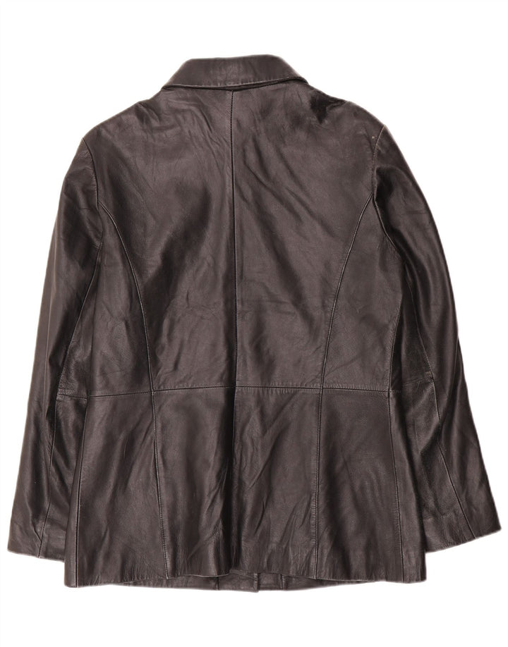 LLD Womens Leather Jacket UK 14 Large Black Leather