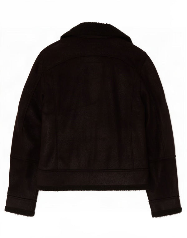 Zara Mens Sherpa Jacket UK 40 Large Black