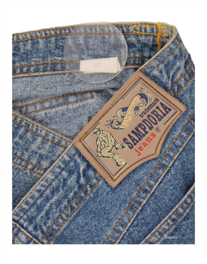 Vintage Womens Denim Skirt IT 46 Large W34 Blue Cotton