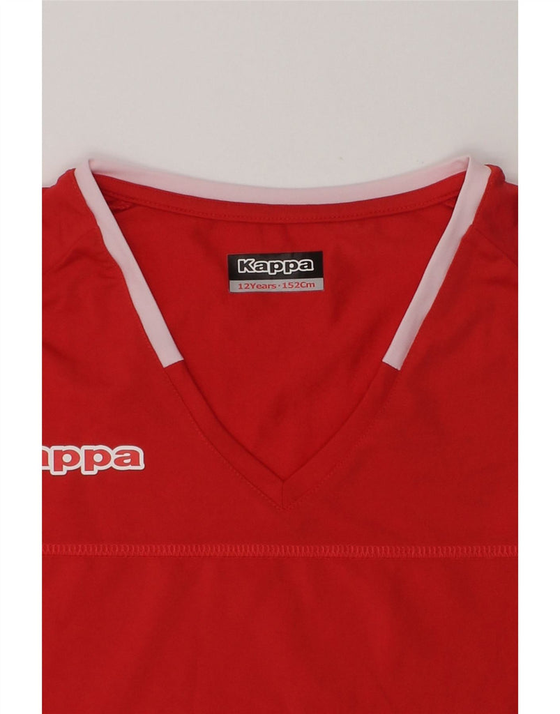 KAPPA Boys Graphic T-Shirt Top 11-12 Years Red Polyester | Vintage Kappa | Thrift | Second-Hand Kappa | Used Clothing | Messina Hembry 