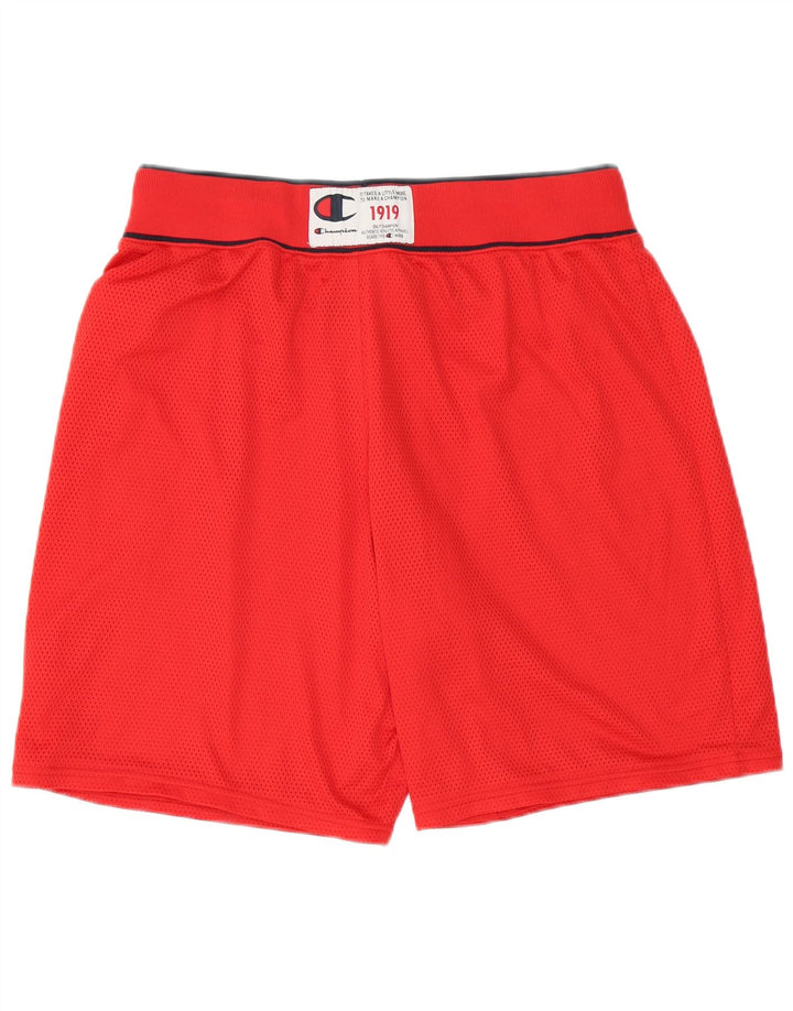 CHAMPION Mens Graphic Sport Shorts Medium  Red Polyester