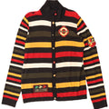 LES COPAINS Womens Cardigan Sweater IT 46 Large Multicoloured Striped Silk