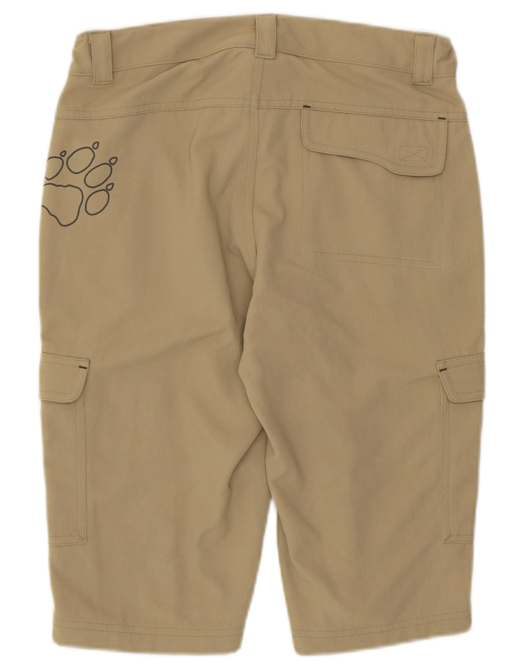 Jack Wolfskin Boys Graphic Cargo Shorts 13-14 Years W28 Beige Polyamide