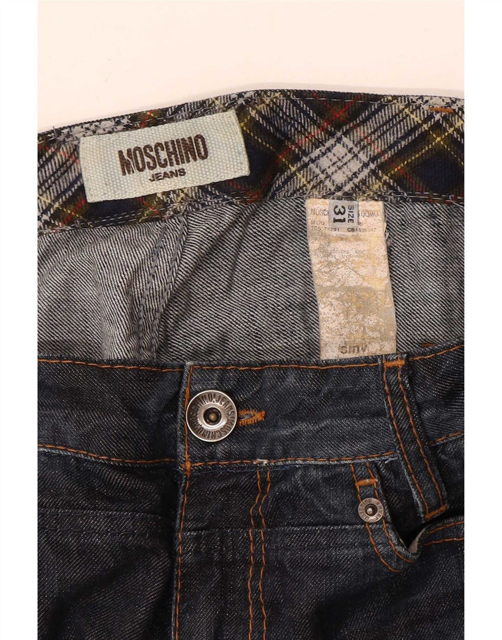 Moschino Mens Slim Jeans W31 L32 Navy Blue Cotton