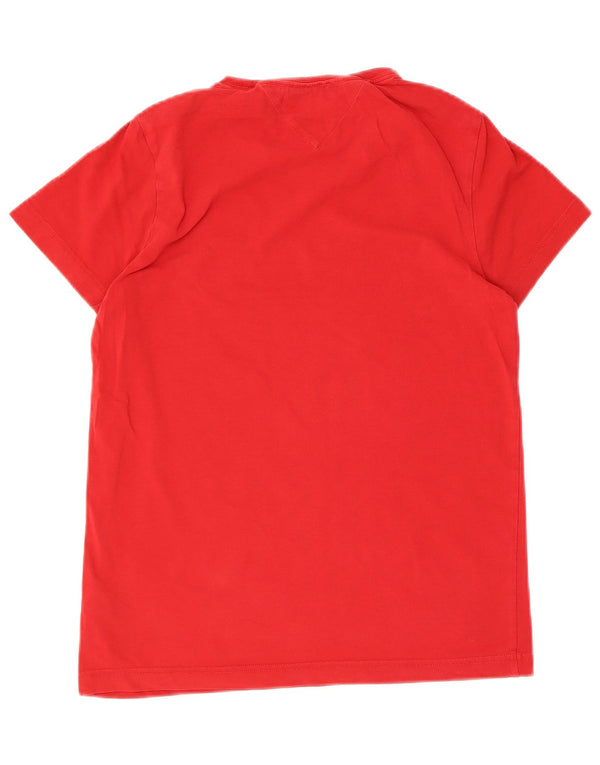 Tommy Hilfiger Mens Slim Fit T-Shirt Top Small Red Cotton