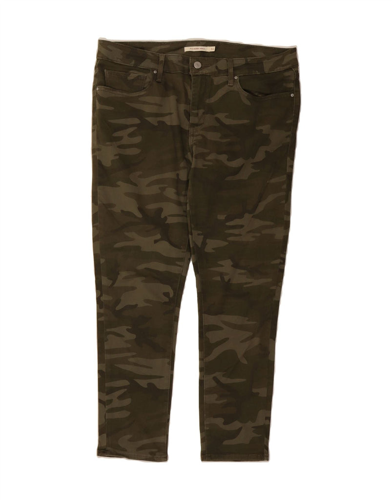 LEVI'S Womens 711 Skinny Jeans W31 L27 Khaki Camouflage Cotton Vintage Levi's and Second-Hand Levi's from Messina Hembry 