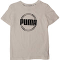 PUMA Boys Graphic T-Shirt Top 9-10 Years White Cotton