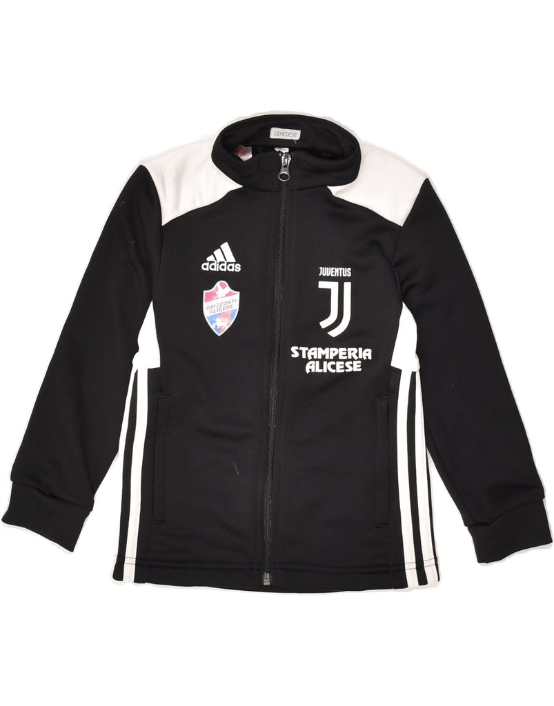 ADIDAS Boys Juventus Graphic Tracksuit Top Jacket 5-6 Years Black | Vintage Adidas | Thrift | Second-Hand Adidas | Used Clothing | Messina Hembry 