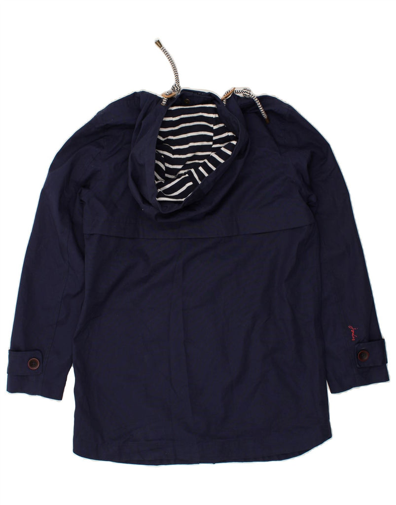 JOULES Womens Hooded Rain Jacket UK 8 Small Navy Blue Polyester | Vintage Joules | Thrift | Second-Hand Joules | Used Clothing | Messina Hembry 