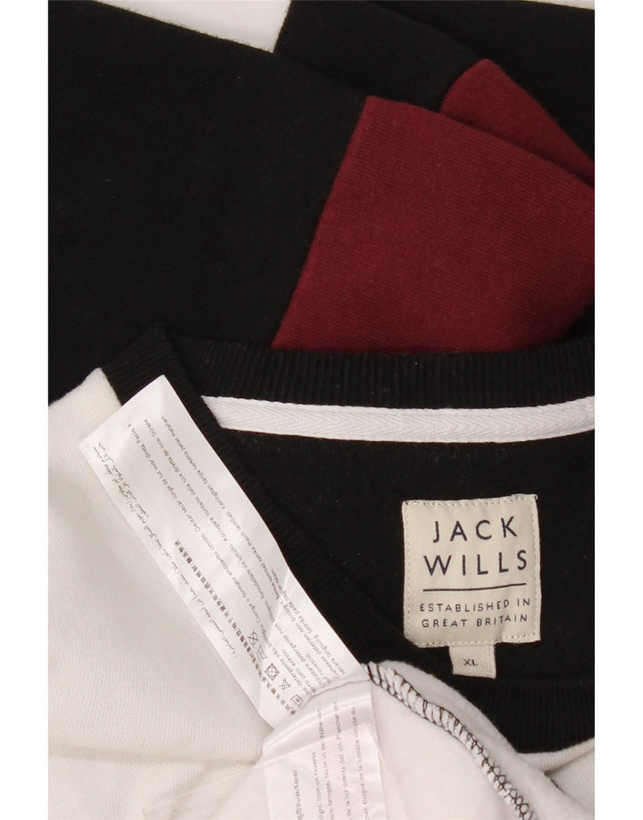 JACK WILLS Mens Graphic Sweatshirt Jumper XL Multicoloured Colourblock